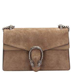 مملوكة مسبقًا Gucci Brown Suede Small Dionysus Shoulder Bag