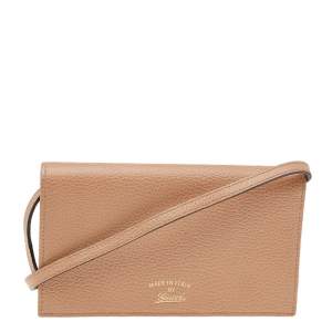 Gucci Beige Leather Swing Wallet Shoulder bag