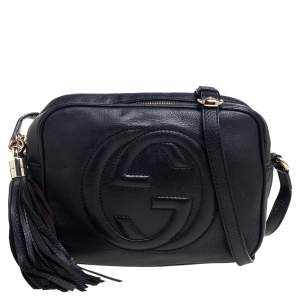 Gucci Black Leather Small Soho Disco Shoulder Bag