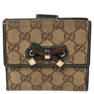 Gucci GG Canvas And Leather Princy Compact Wallet