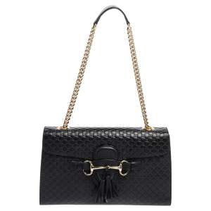 مملوكة مسبقًا حقيبة كتف غوتشي ايميلي جلد برتقالي متوسطة بسلسلة