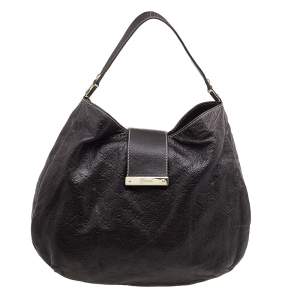 Pre Owned Gucci Brown Guccissima Leather Large New Ladies Web Hobo 