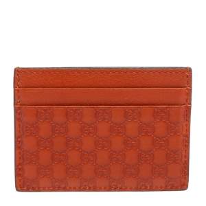 Gucci Tan Microguccissima Leather Card Case