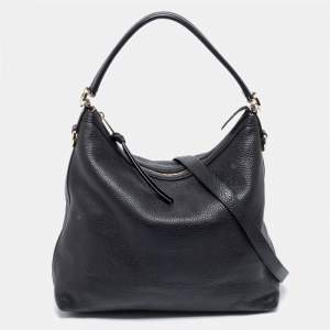 Pre Owned Gucci Black Leather Miss GG Original Hobo