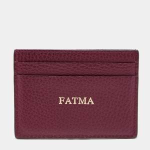 Gucci Burgundy Leather Card Holder