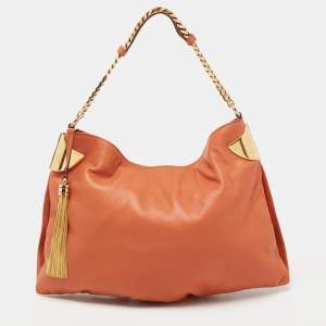 Pre Owned Gucci Burnt Orange Leather Large Gucci 1970 GCC Exclusive 28/50 Shoulder Bag