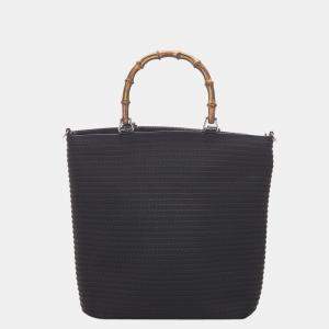 Gucci Canvas Bamboo Canvas Handbag