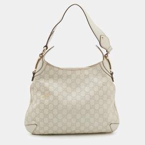 Pre Owned Gucci Off-White Guccissima Leather Creole Hobo