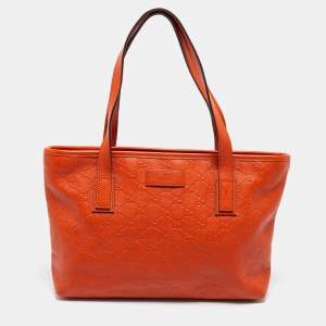 حقيبة يد غوتشي شوبر جلد غوتشيسيما برتقالية صغيرة