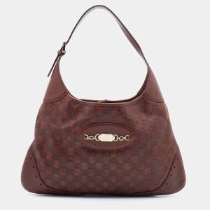 Gucci Brown Guccissima Leather Punch Hobo