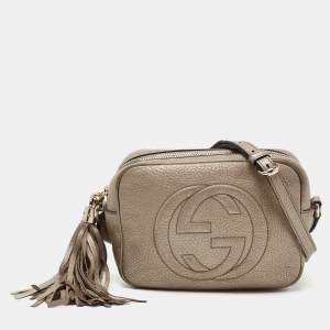 مملوكة مسبقًا Gucci Metallic Leather Soho Shoulder Bag