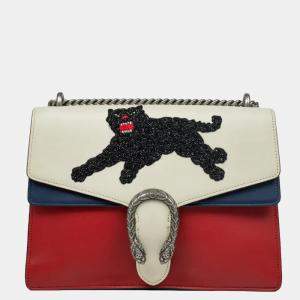 GUCCI Dionysus Edition Limitee Shoulder bag in White Leather