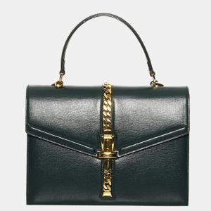 Gucci Green Sylvie 1969 Leather Satchel
