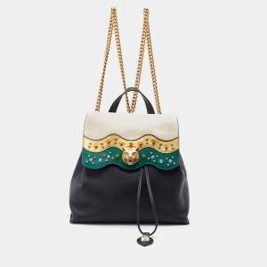 Pre Owned Gucci Multicolored Leather Medium Animalier Malin Studded Backpack 
