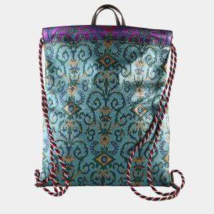 Gucci Multi Modern Future Brocade Drawstring Backpack