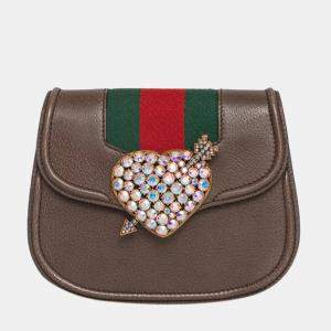 Gucci Linea Totem Shoulder bag in Brown Leather