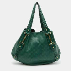 Gucci Green Guccissima Leather Pelham Shoulder Bag