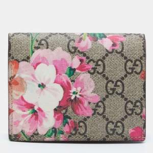 Gucci Multicolor GG Supreme Blooms Canvas Card Case