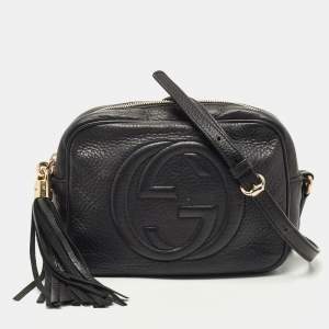Gucci Red Grained Leather Small Soho Disco Crossbody Bag