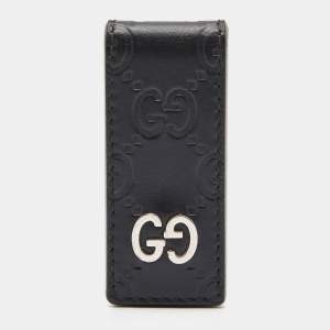 Gucci Black Guccisima Leather Money Clip