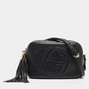 Gucci Black Leather Small Soho Disco Shoulder Bag