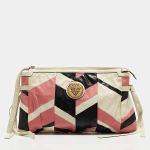 Gucci Multicolor Patch Leather Large Hysteria Wristlet Clutch