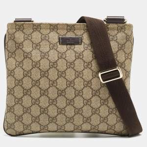 Gucci Beige GG Supreme Canvas Crossbody Bag