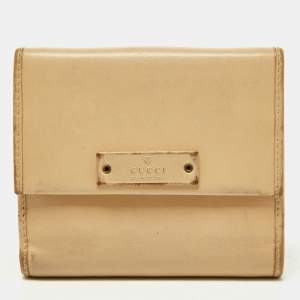 Gucci Cream Leather French Wallet