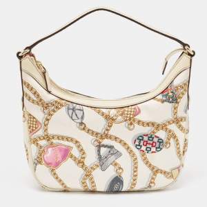 Gucci Multicolor Printed Silk Charmy Hobo