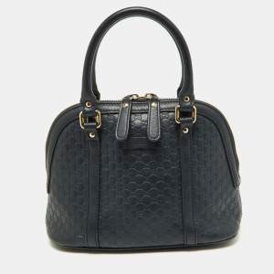 Gucci Black Microguccissima Leather Mini Nice Dome Bag