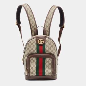 Gucci Beige/Ebony GG Supreme Coated Canvas Small Ophidia Backpack