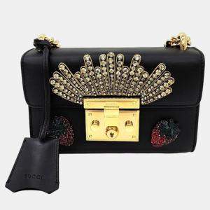 Pre Owned Gucci Padlock Leather Shoulder Bag (432182)