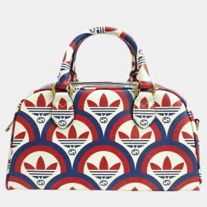 Gucci x Adidas Multicolour Printed leather Mini Duffle bag