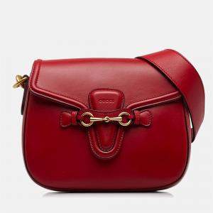 Pre Owned Gucci Leather Lady Web Crossbody Bag