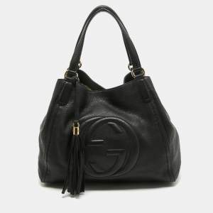 Gucci Black Leather Medium Soho Shoulder Bag