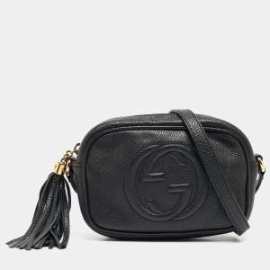 Gucci Black Leather Mini Soho Disco Shoulder Bag