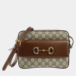 Gucci GG Supreme 1955 Small Horsebit Shoulder Bag 