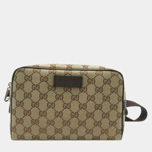 Gucci Beige/Brown GG Canvas and Leather Belt Bag