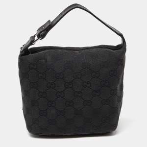 Gucci Black GG Canvas Mini Hobo
