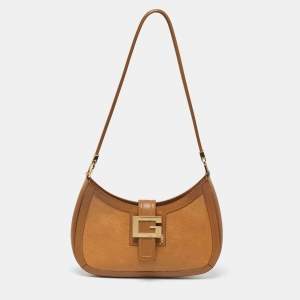 Pre Owned Gucci Beige Leather Vintage Shoulder Bag