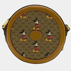 Gucci Beige/Brown GG Canvas Disney Shoulder Bag