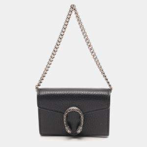 Gucci Dionysus Chain Coin purse Coin purse Leather Black