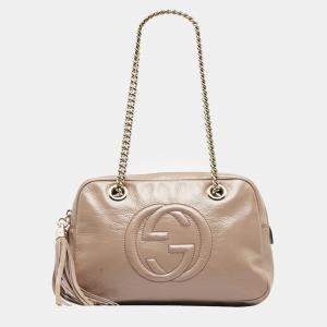 Gucci Pink Leather Soho Chain Shoulder Bag