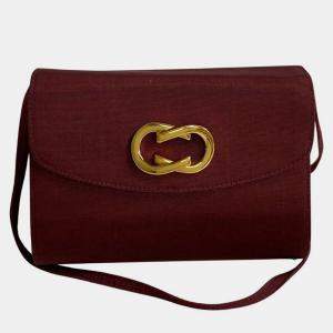 Gucci Red Canvas GG Ring Crossbody Bag