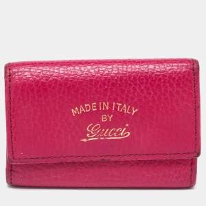 Gucci Pink Leather Key Case