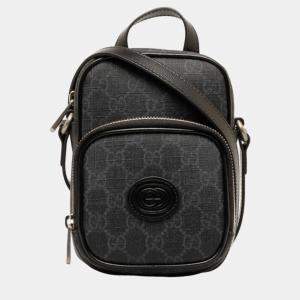 Gucci Black Canvas GG Supreme Mini Shoulder Bag