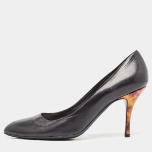 Gucci Black Leather Pointed Toe Pumps Size 39