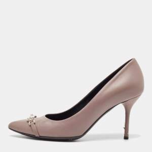 Gucci Purple Leather Molaita Pumps Size 37