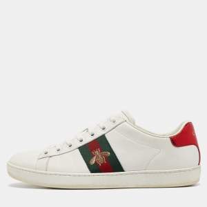 Gucci White Leather Ace Low Top Sneakers Size 39