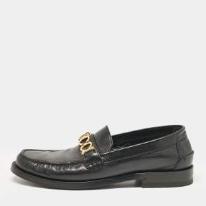 Pre Owned Gucci Black Leather Cara Loafers Size 40